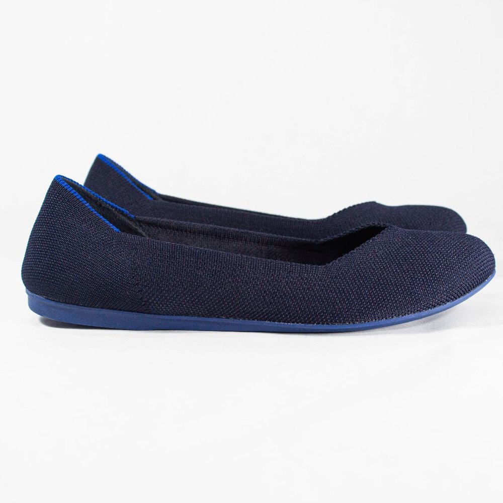 Rothy's The Flat Round Toe Ballet Slip On Navy